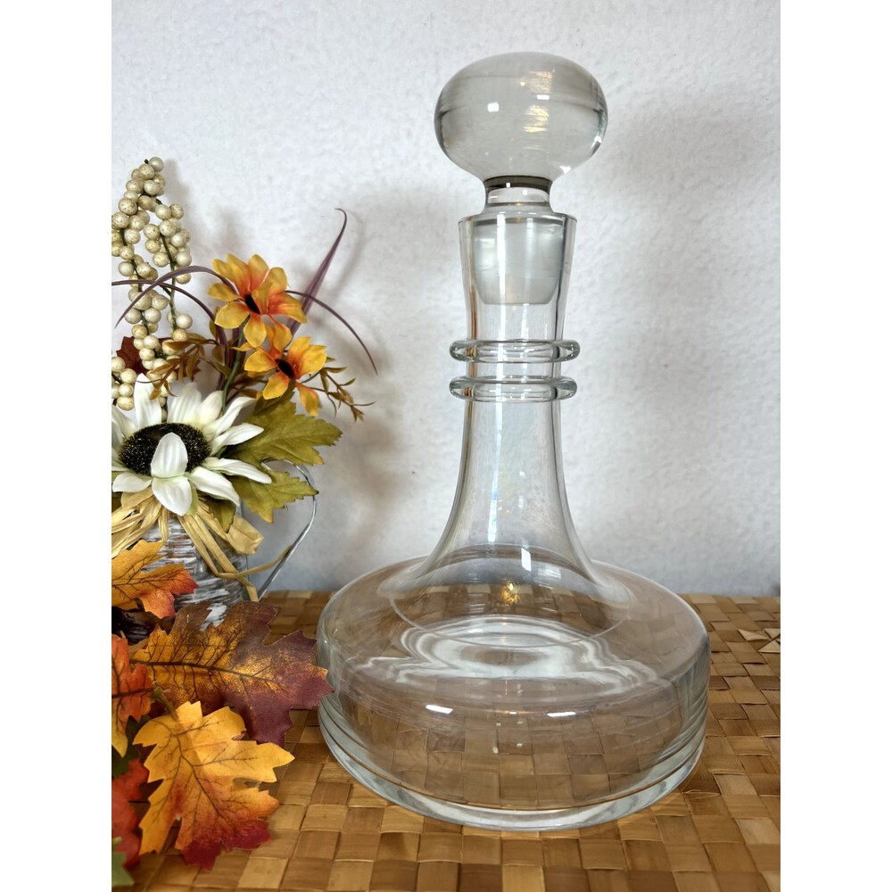 Vintage 70's HOLMEGAARD Glass CARAFE DECANTER Danish Modern Handblown Glass